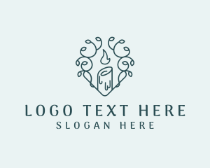 Decor - Vines Candle Decoration logo design