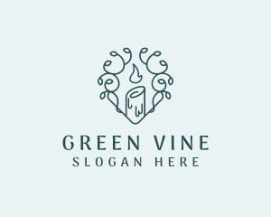 Vines Candle Decoration logo design