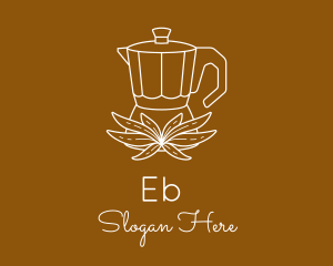 Coffee Shop - Coffee Moka Pot Leaf logo design