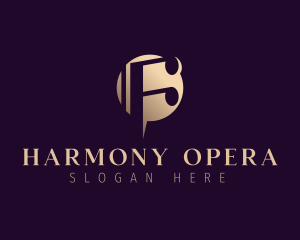 Opera - Studio Musical Note logo design