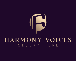 Choir - Studio Musical Note logo design