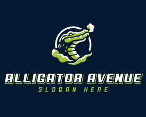 Alligator Smoking Vape logo design