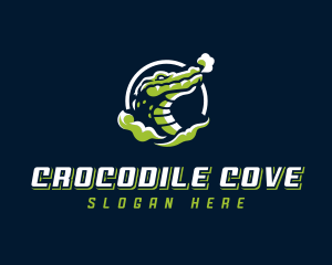 Crocodile - Alligator Smoking Vape logo design