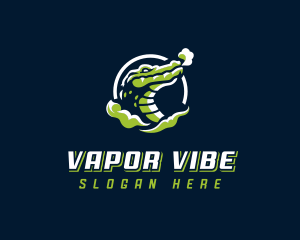 Vaporizer - Alligator Smoking Vape logo design