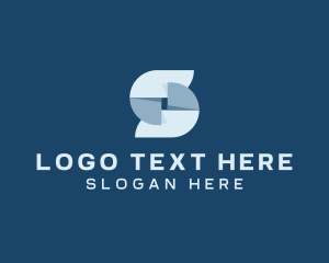 Industrial Origami Letter S logo design