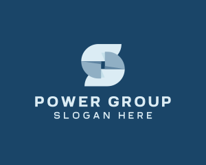 Power Cable - Industrial Origami Letter S logo design