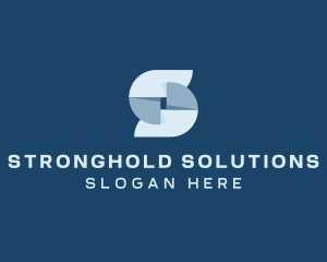 Industrial Origami Letter S logo design