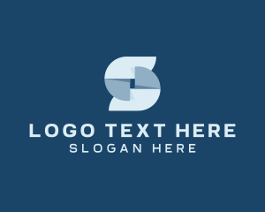 Abstract - Industrial Origami Letter S logo design
