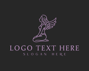 Seductive - Pretty Woman Angel logo design