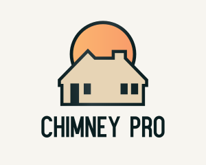 Chimney - Chimney House Sun logo design