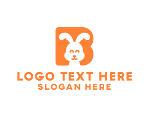 Easter - Bunny Pet Letter B logo design