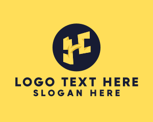 Hiphop - Yellow Letter H logo design