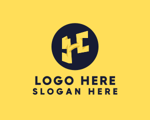 Yellow Letter H Logo