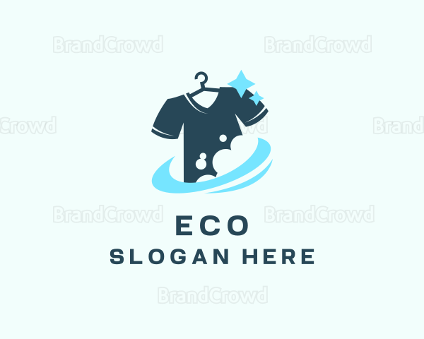 Shirt Laundry Cleaning Logo