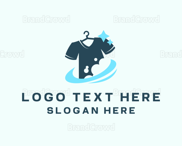 Shirt Laundry Cleaning Logo