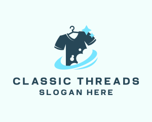 Shirt Laundry Cleaning logo design