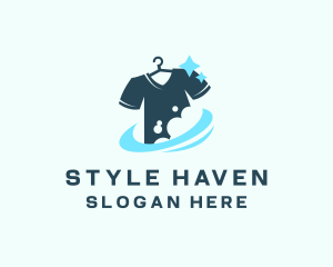 Outfit - Shirt Laundry Cleaning logo design