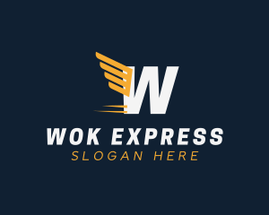 Express Wings Cargo Logistics logo design