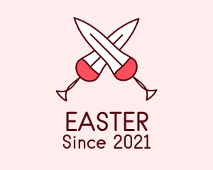 Party - Cross Dagger Wine logo design