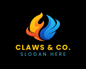 Industrial Fire Water logo design