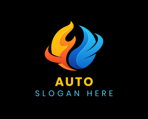 Aircon - Industrial Fire Water logo design