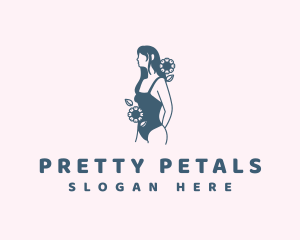 Pretty Floral Bikini logo design