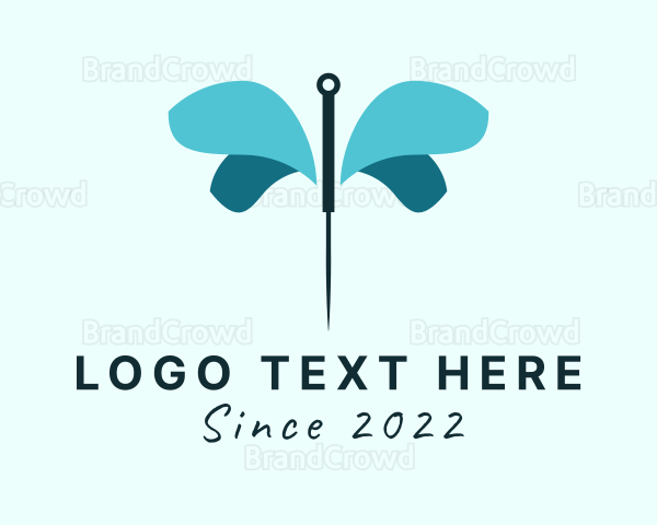 Butterfly Wings Needle Logo