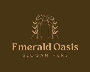 Emerald - Luxurious Boutique Gemstone Wreath logo design