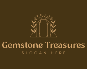 Luxurious Boutique Gemstone Wreath logo design