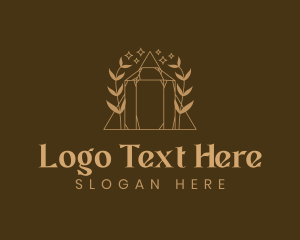 Boutique - Luxurious Boutique Gemstone Wreath logo design