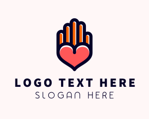 Online Dating - Heart Love Community logo design