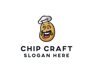 Potato Chef Mustache logo design