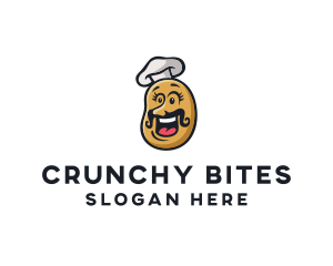 Chips - Potato Chef Mustache logo design
