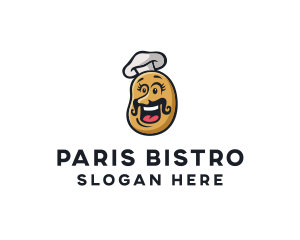 Potato Chef Mustache logo design