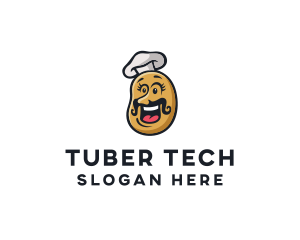 Tuber - Potato Chef Mustache logo design
