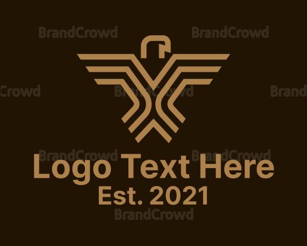 Brown Geometric Eagle Logo