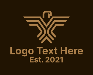 Eagle - Brown Geometric Eagle logo design