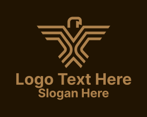 Brown Geometric Eagle Logo