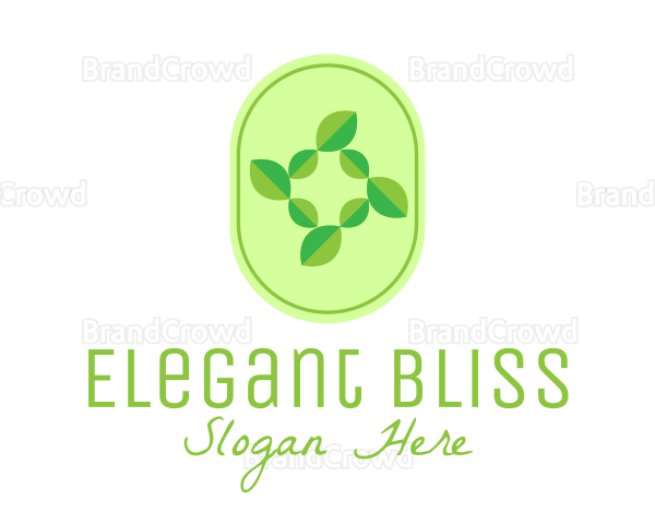 Green Natural Leaves Logo