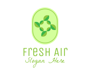 Green Natural Leaves logo design