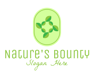 Green Natural Leaves logo design