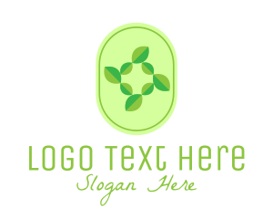 Green Natural Leaves Logo