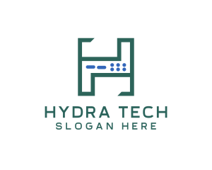 Server Tech Letter H logo design