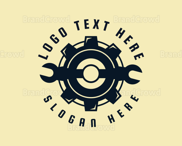 Mechanic Cog Wrench Logo