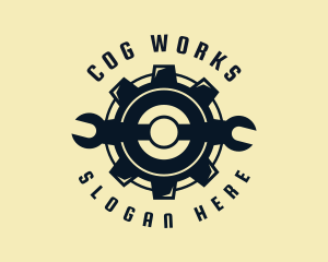 Mechanic Cog Wrench  logo design