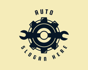 Mechanic Cog Wrench  logo design