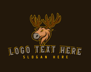 Wild Moose Antler logo design