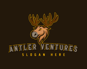 Antler - Wild Moose Antler logo design