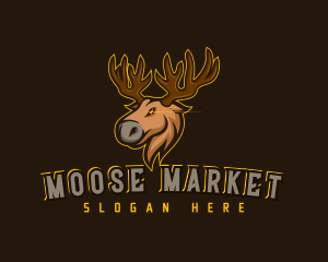 Wild Moose Antler logo design