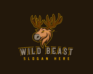 Wild Moose Antler logo design